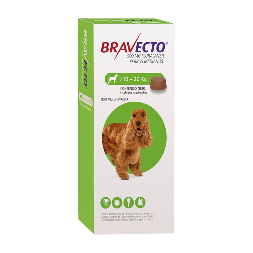 Bravecto 10 - 20 kg. (500mg.)