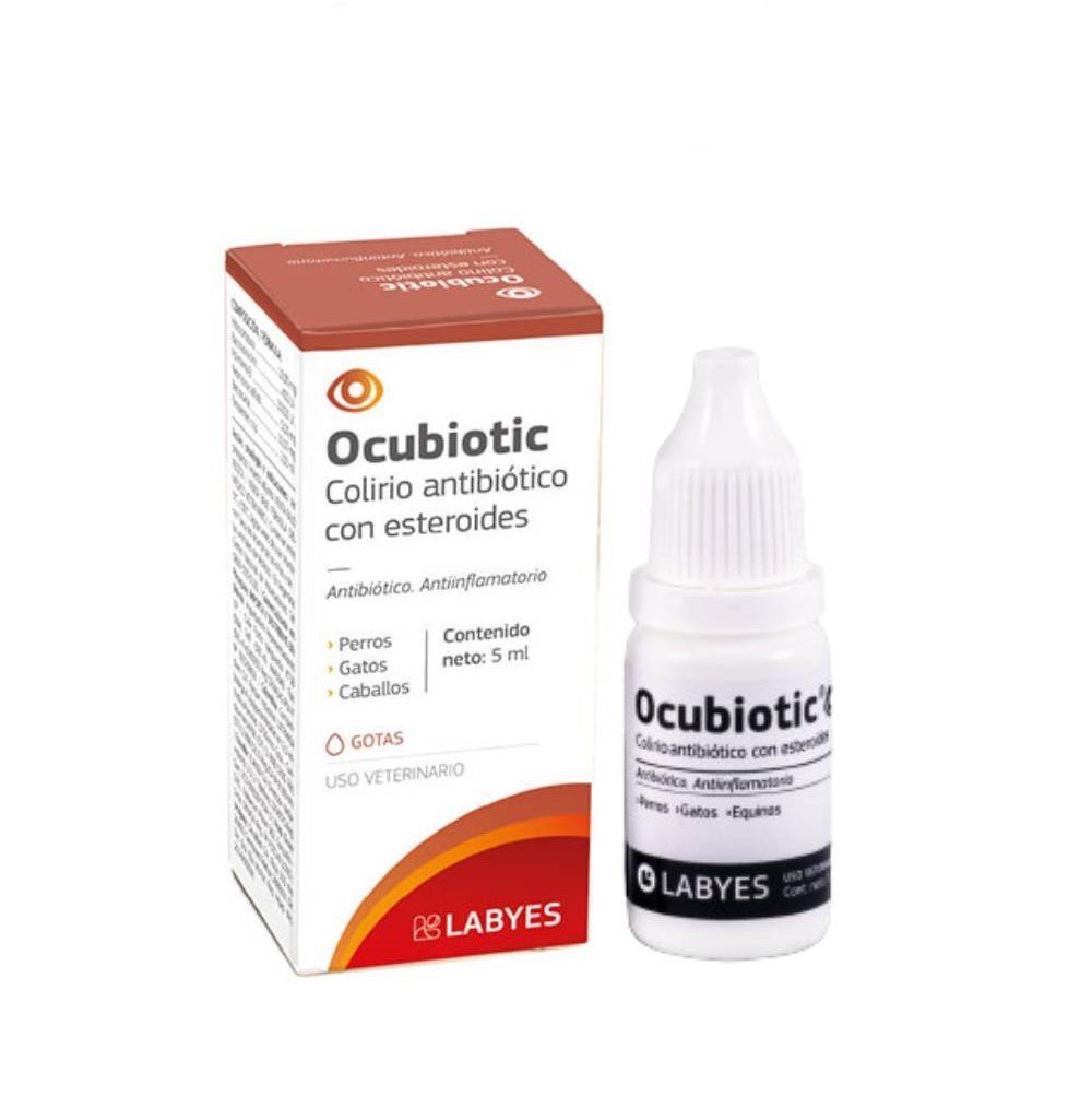 Ocubiotic Colirio antibiótico con esteroides x 5 ml.